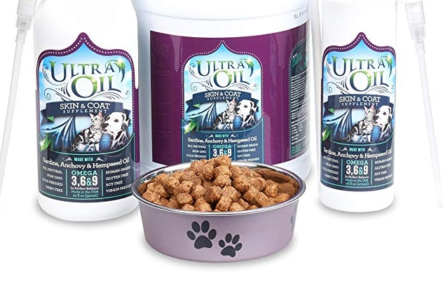 ultra oil supplement, skin and coat supplement, dog food supplement, cat food supplement